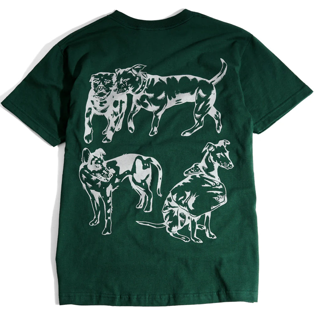 Skateboard Cafe Pooch Tee Forest Green