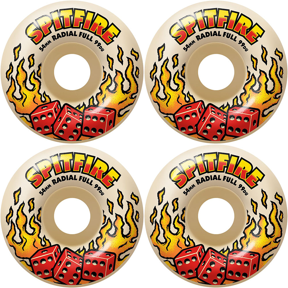 Spitfire Hot Hand Formula Four Radial Full 99du Wheels 54mm