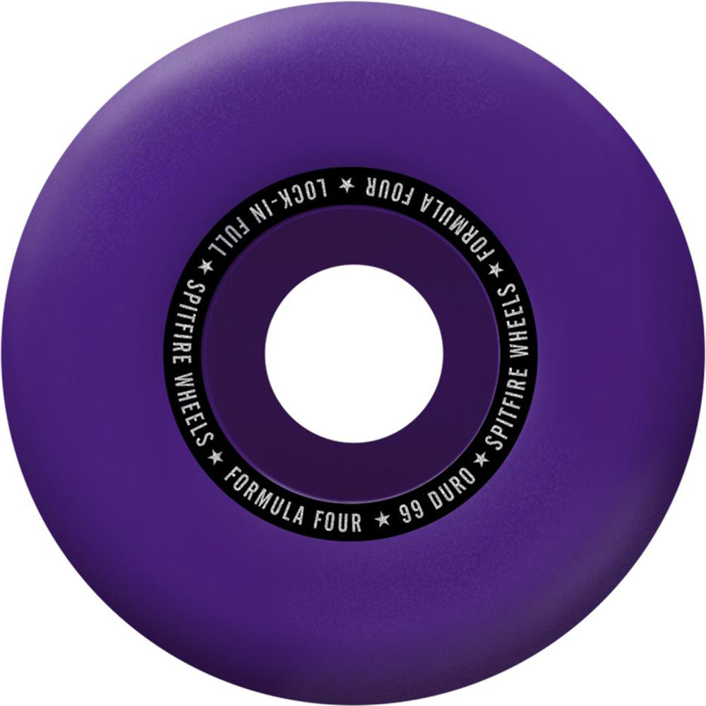 Spitfire Formula Four Lock-In Full Purple 99DU Wheels 54mm