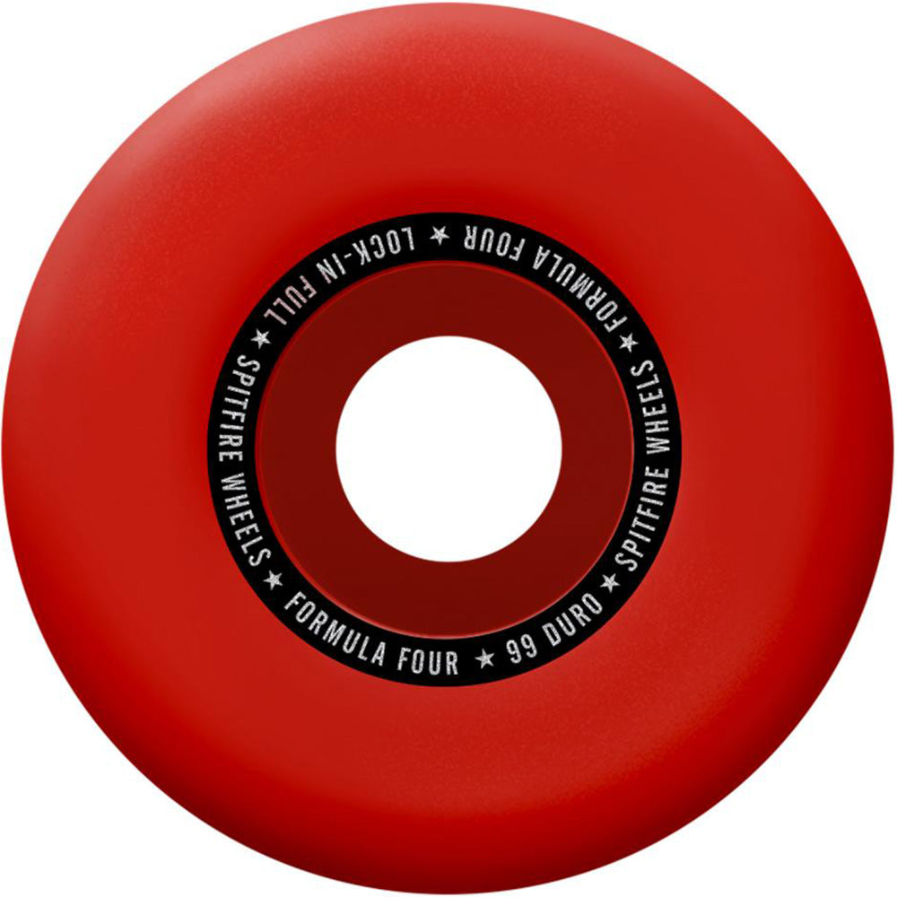 Spitfire Formula Four Lock-In Full Red 99DU Wheels 55mm