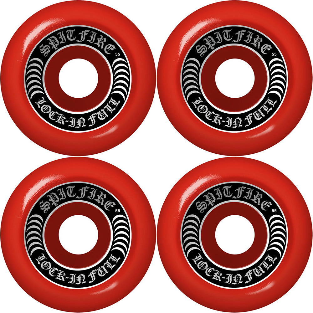 Spitfire Formula Four Lock-In Full Red 99DU Wheels 55mm