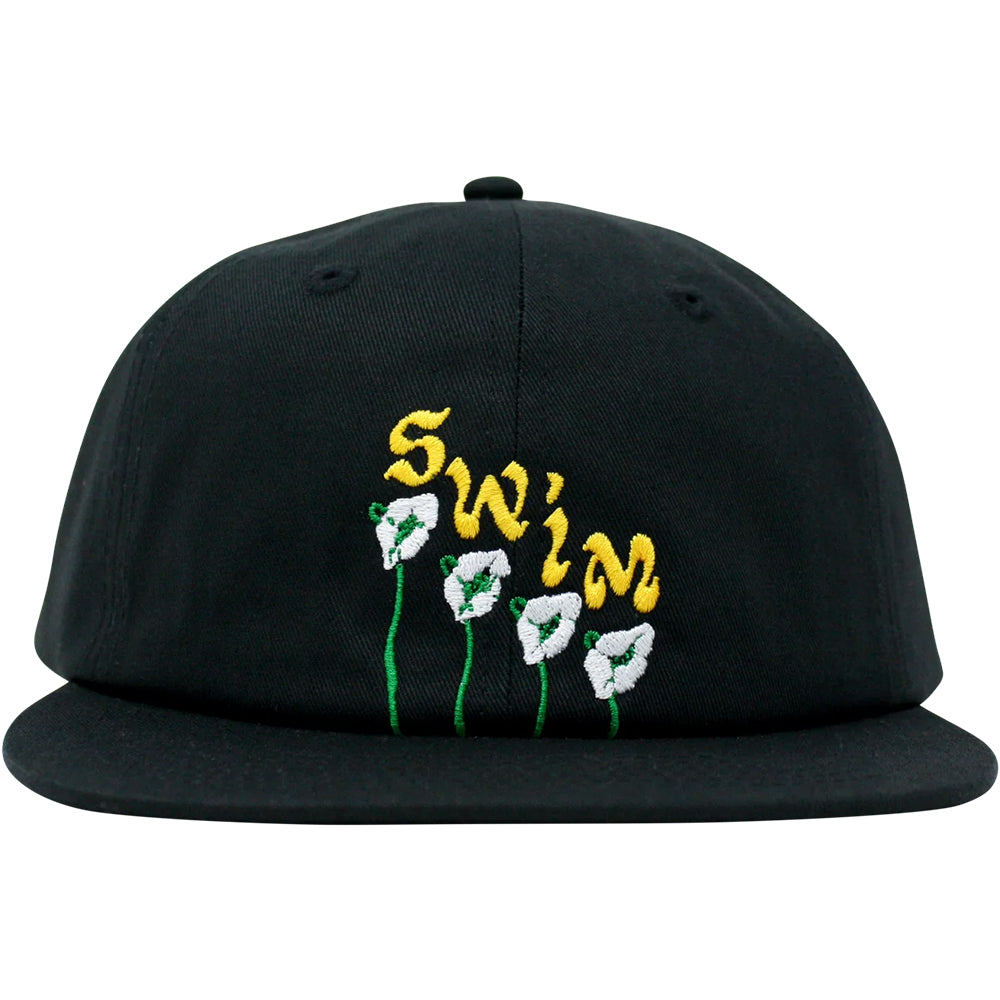 Swim Flowers Hat Black