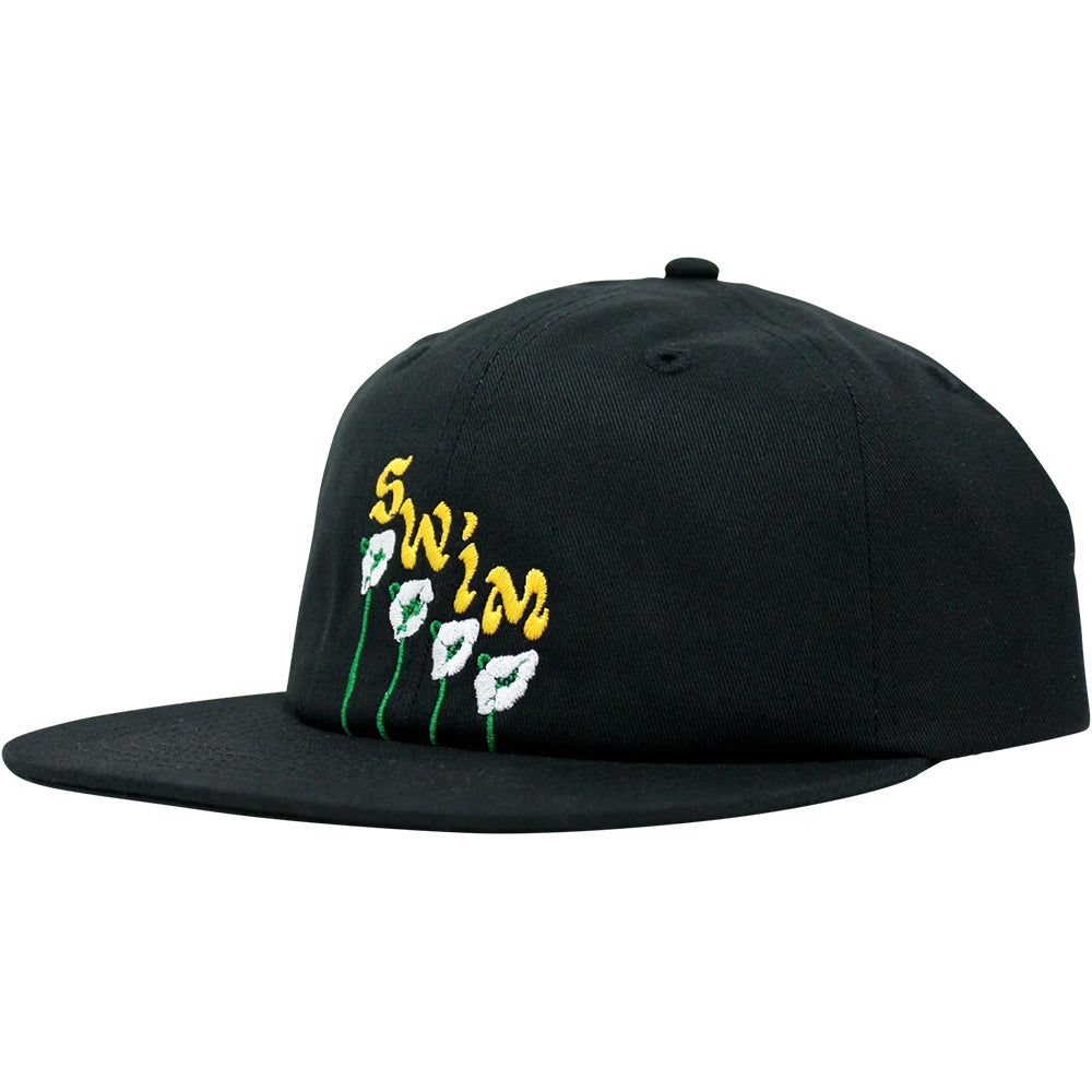 Swim Flowers Hat Black