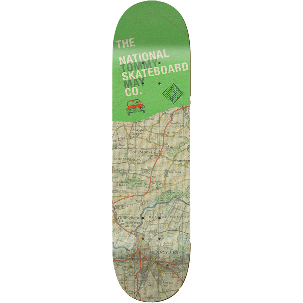 The National Skateboard Co Tommy May Toft Monks Map Deck 8.5"