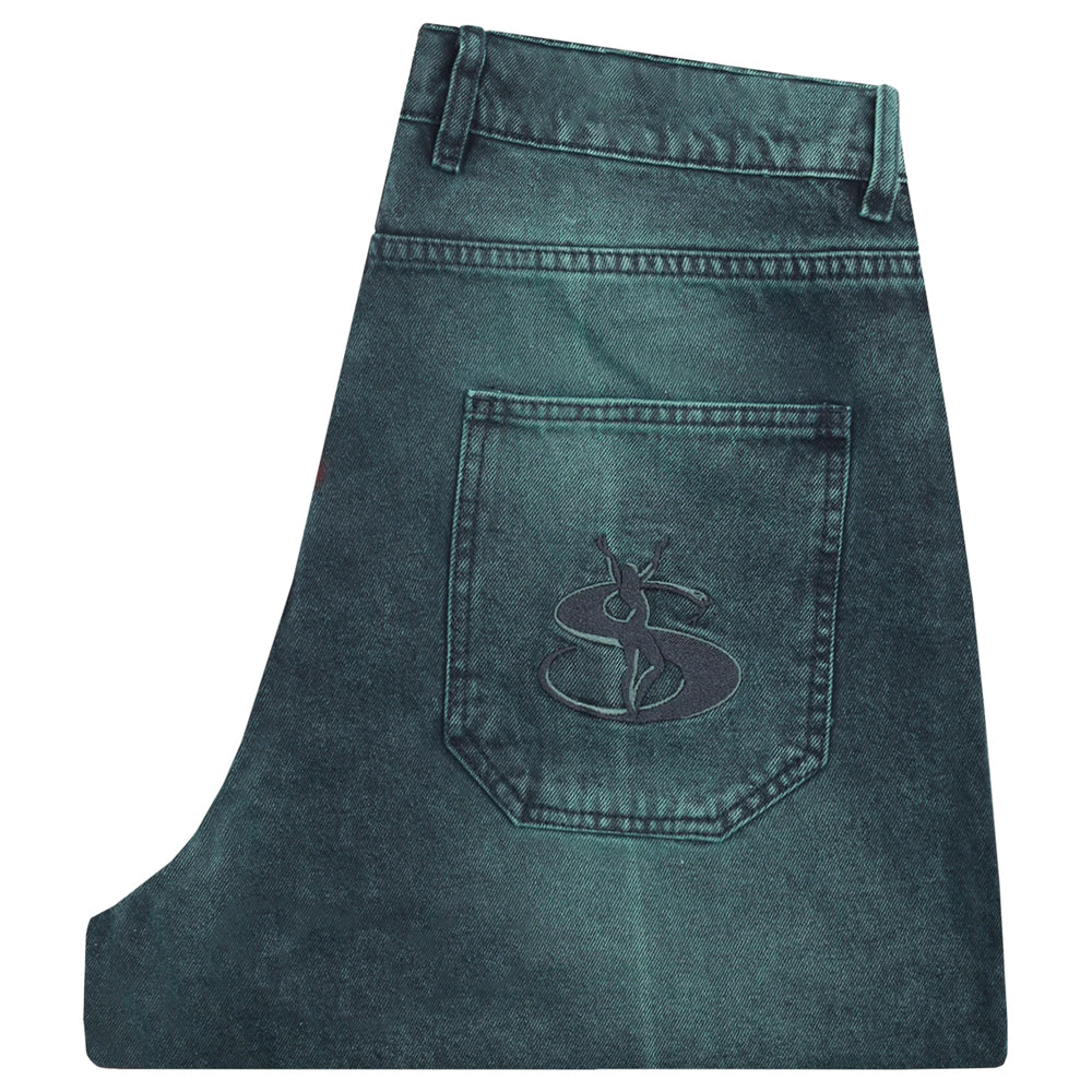 Yardsale Bleached Phantasy Jeans Emerald