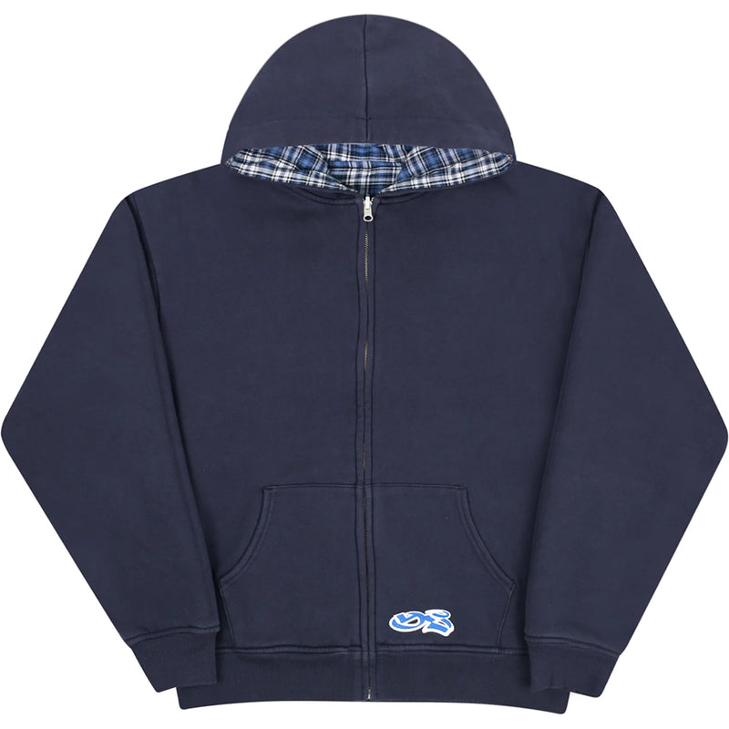 Flannel zip up outlet hoodie