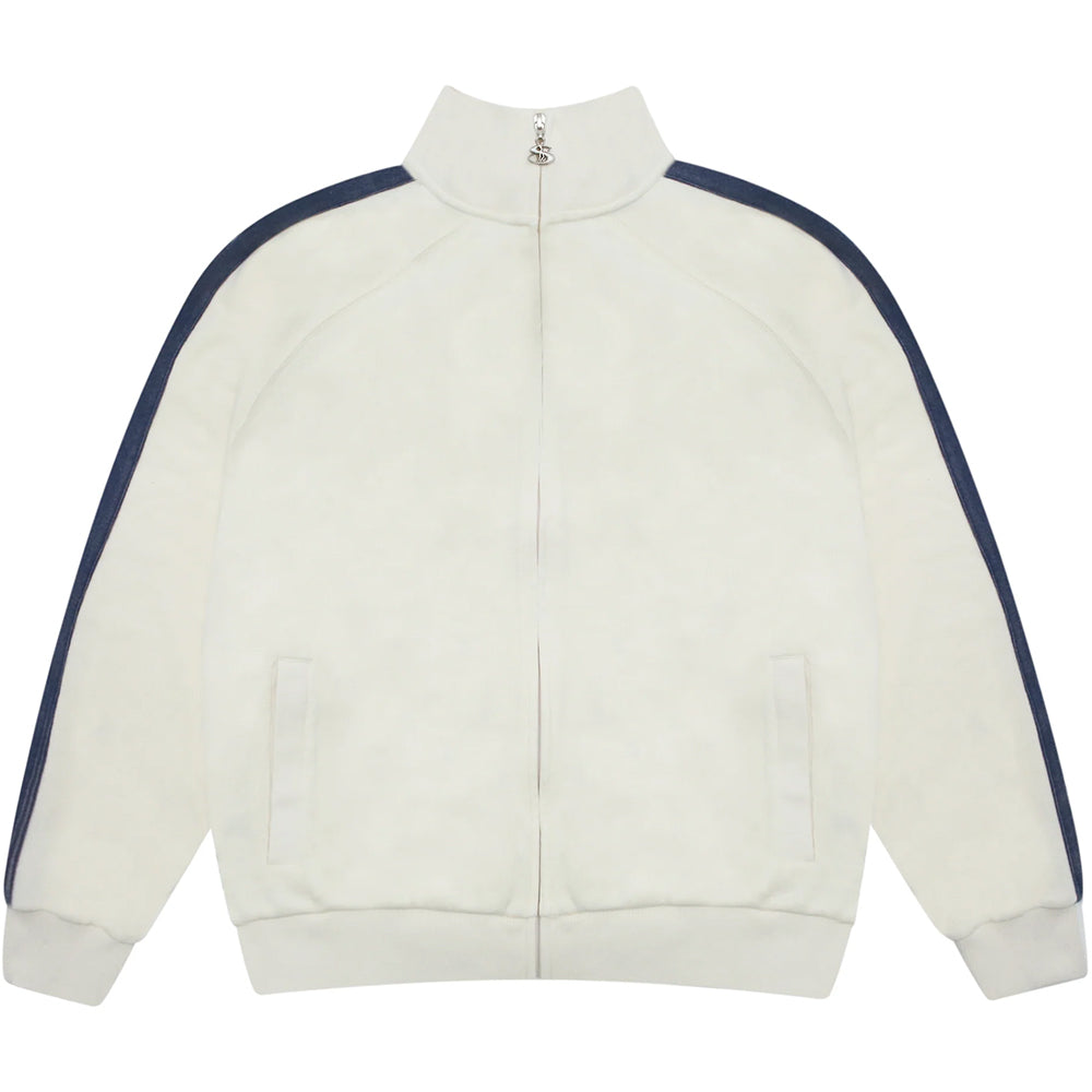 Yardsale Woven Phantasy Full-Zip Knit Cream