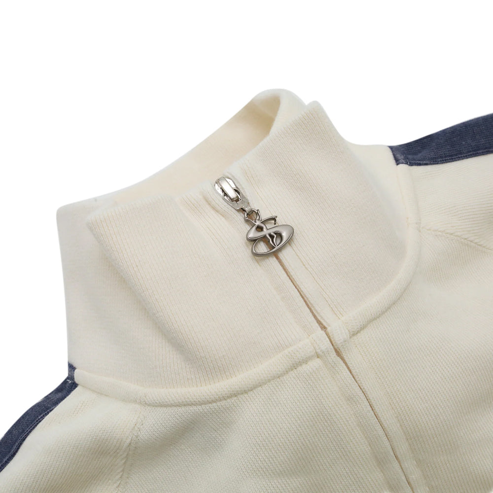 Yardsale Woven Phantasy Full-Zip Knit Cream