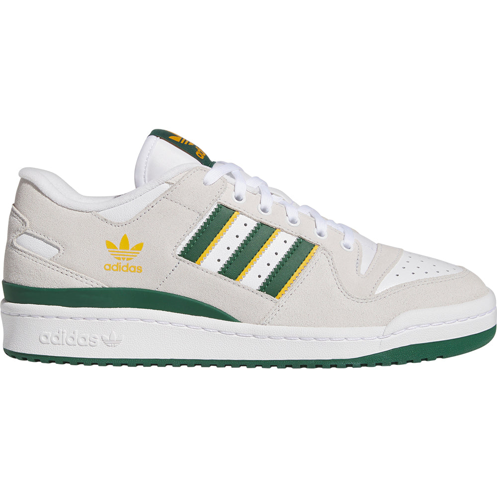 adidas forum 84 low adv white green & yellow skate shoes