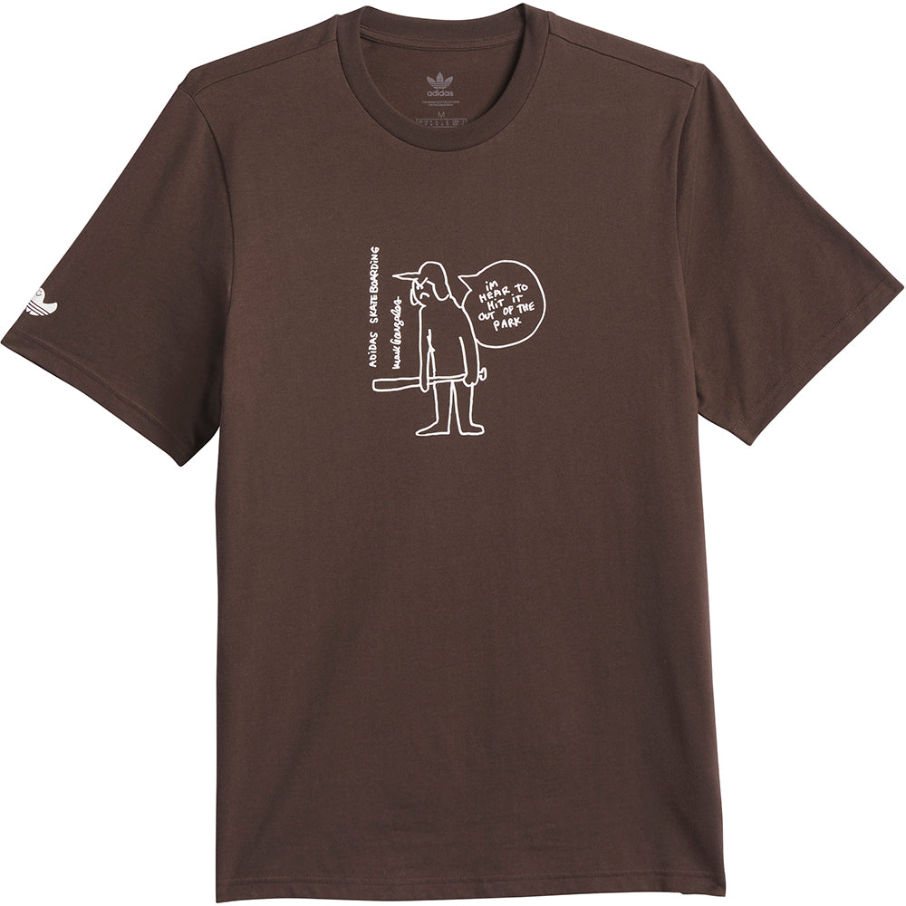 adidas Shmoofoil Out Of The Park T Shirt Dark Brown/Core White