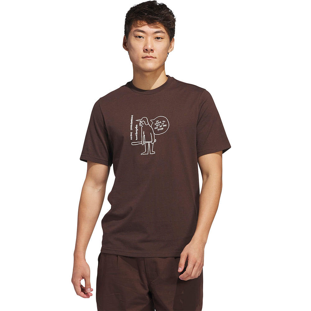 adidas Shmoofoil Out Of The Park T Shirt Dark Brown/Core White