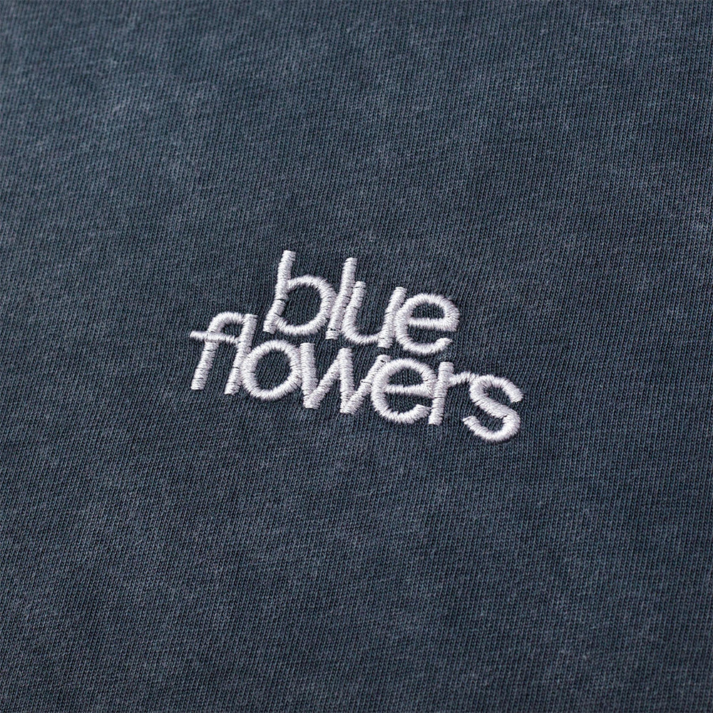 Blue Flowers Heavy Wash Tee Stone Wash