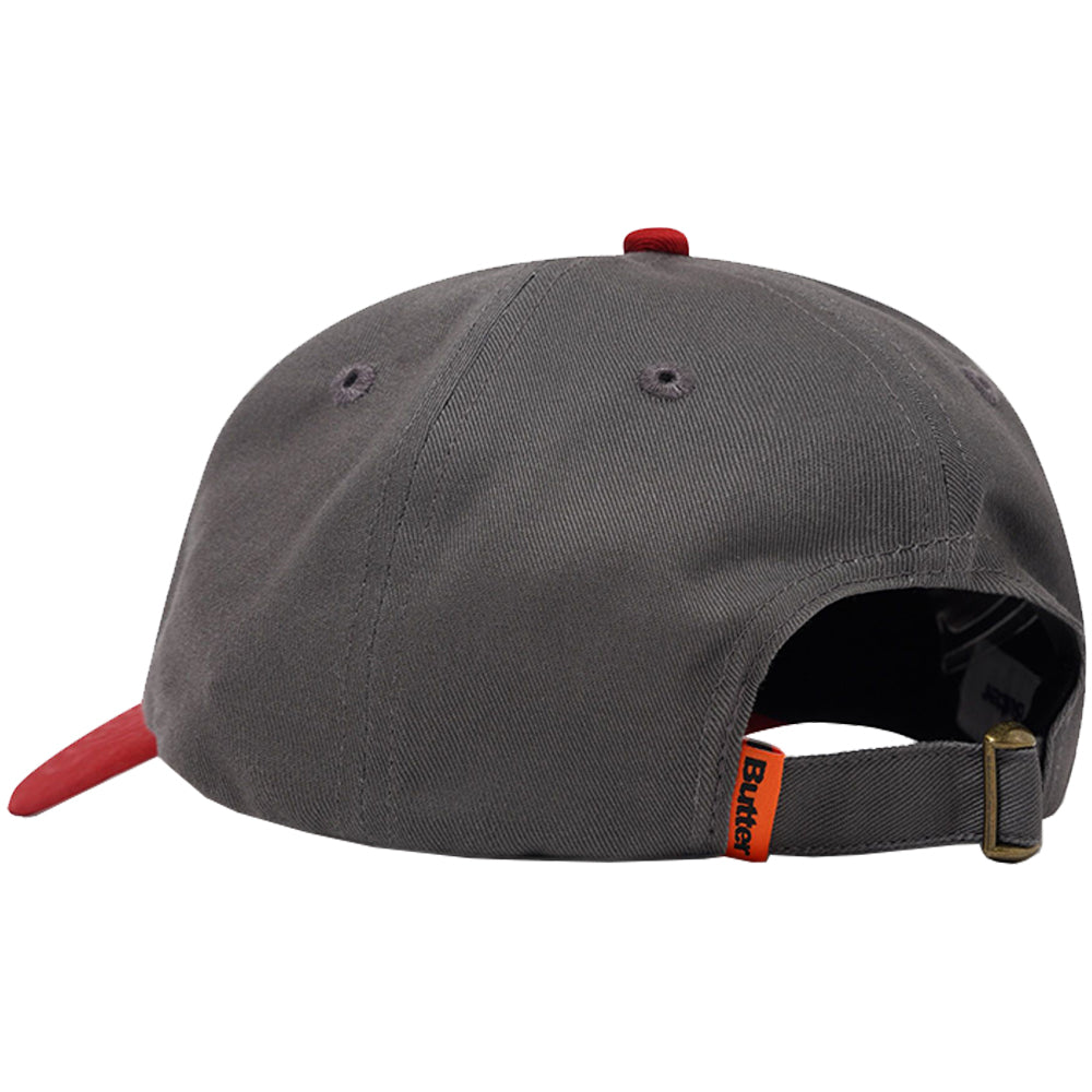 Butter Goods Alien 6 Panel Cap Smoke/Cardinal