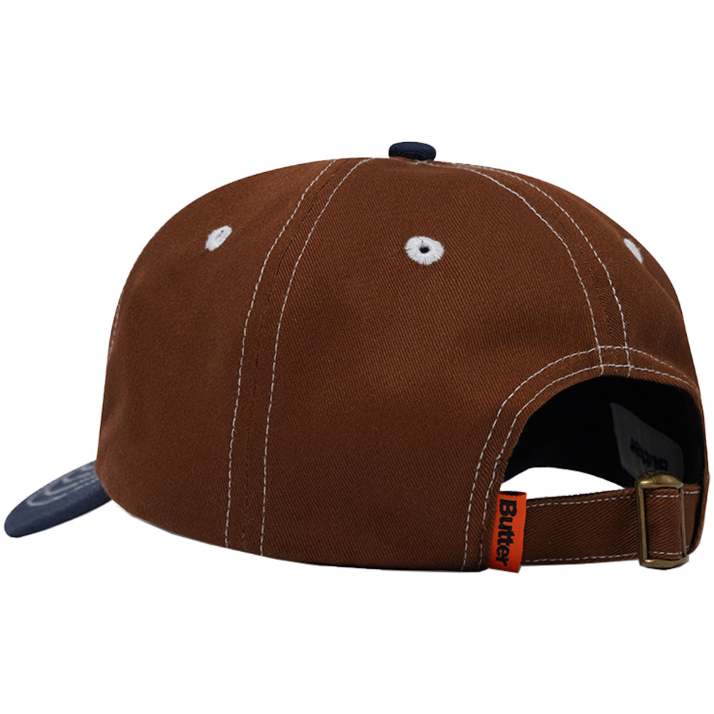 Butter Goods Warped 6 Panel Cap Brown/Navy