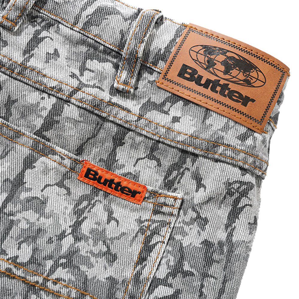 Butter Goods Bark Camo Denim Jeans Black