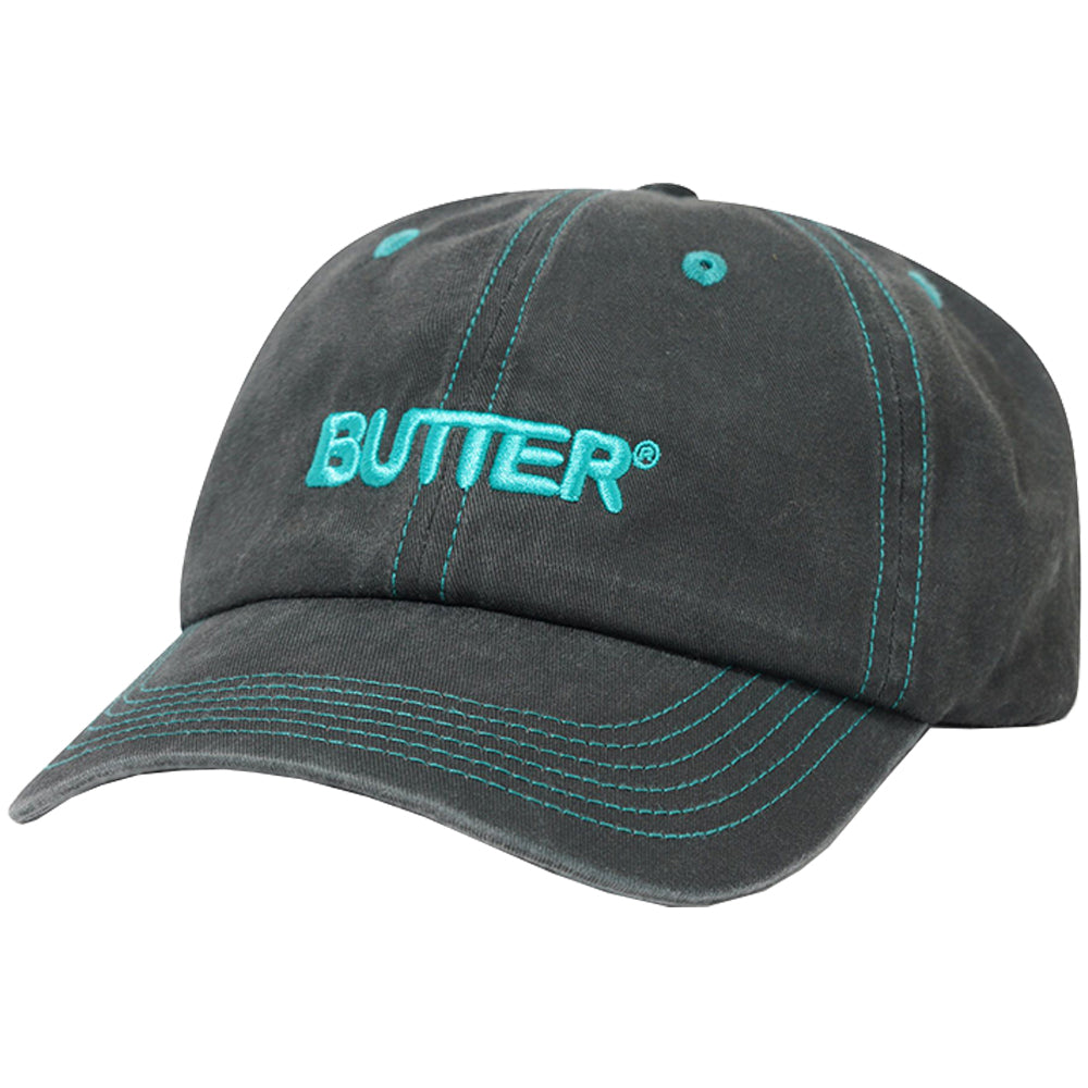 Butter Goods Rounded Logo 6 Panel Cap Black