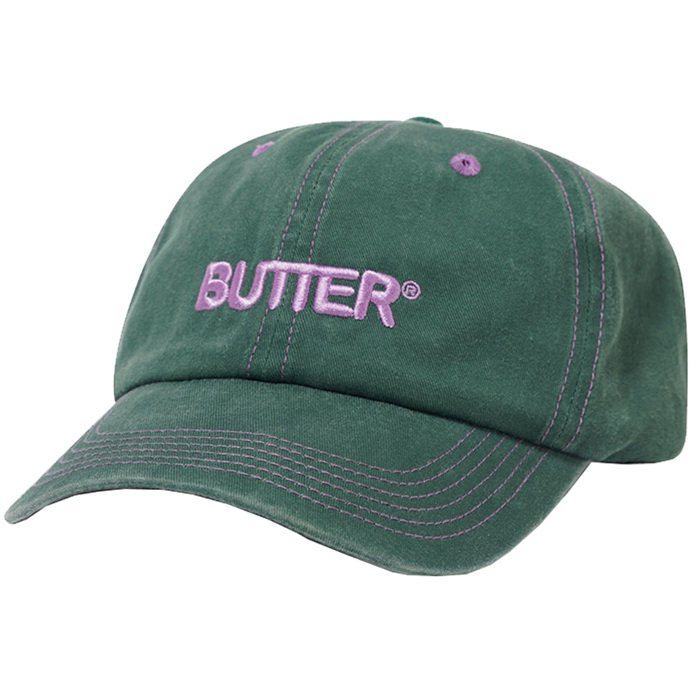 Butter Goods Rounded Logo 6 Panel Cap Forest