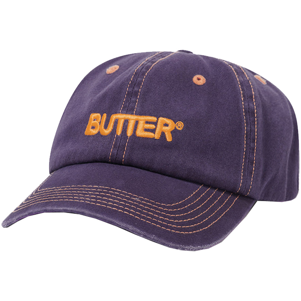 Butter Goods Rounded Logo 6 Panel Cap Purple