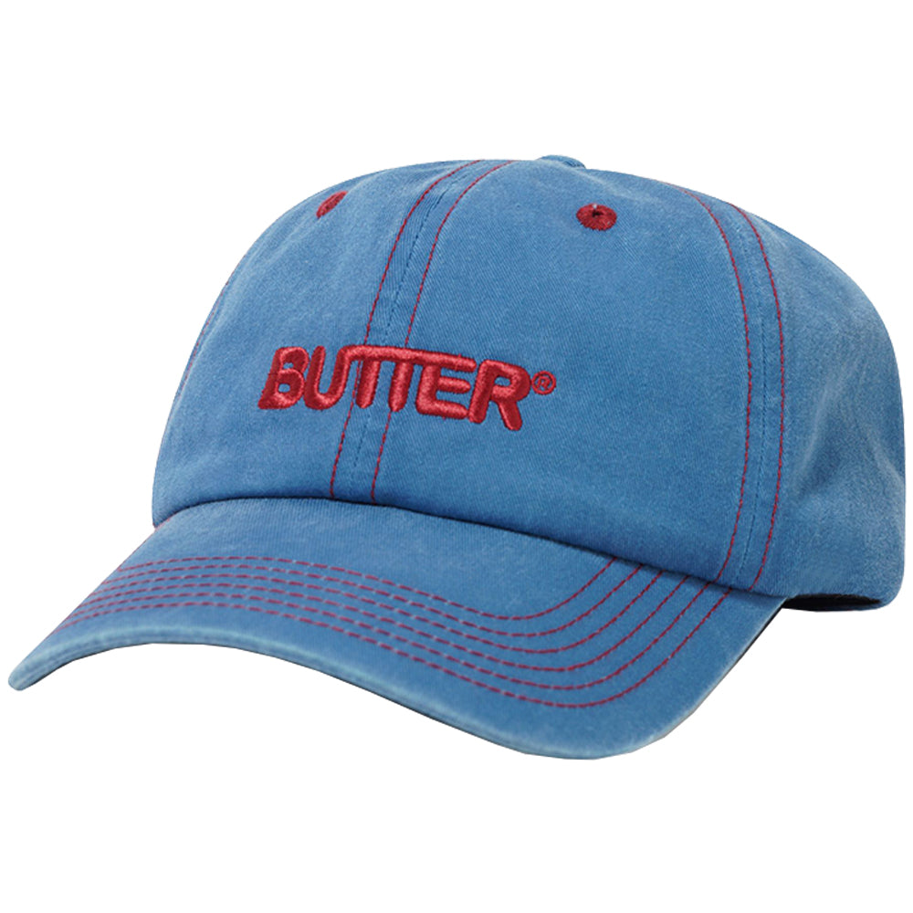 Butter Goods Rounded Logo 6 Panel Cap Sky Blue