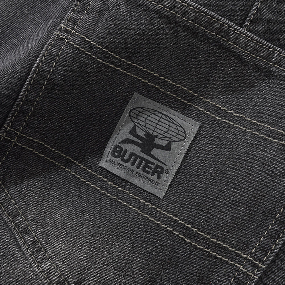 Butter Goods Wide Cut Denim Jeans Washed Black