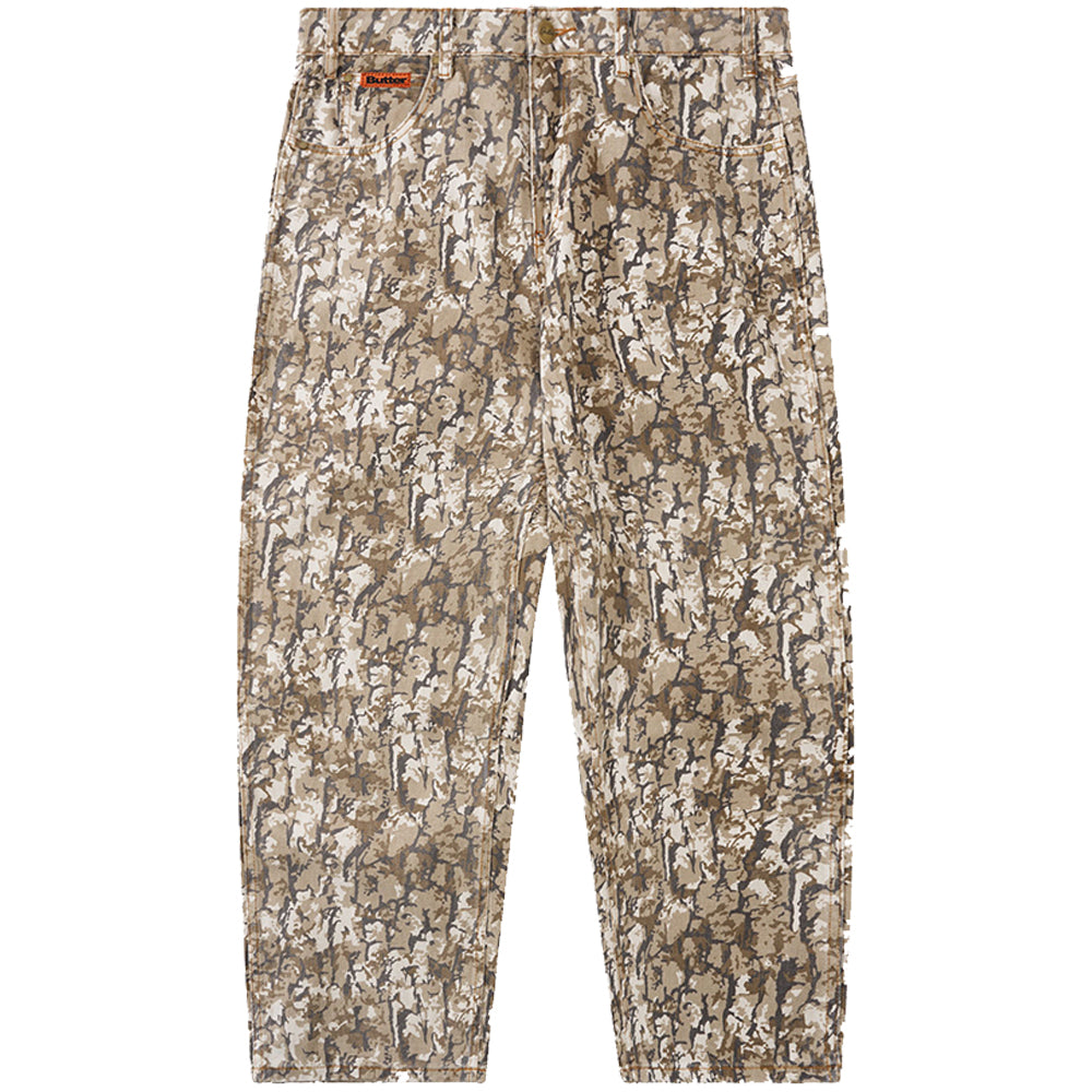 Butter Goods Bark Camo Denim Jeans Tan