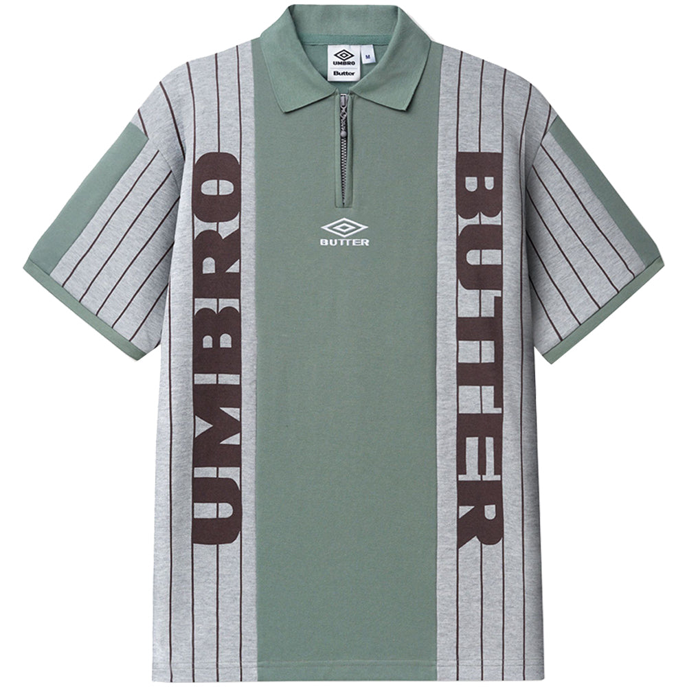 Butter Goods x Umbro Athletica S/S Polo Shirt Sage