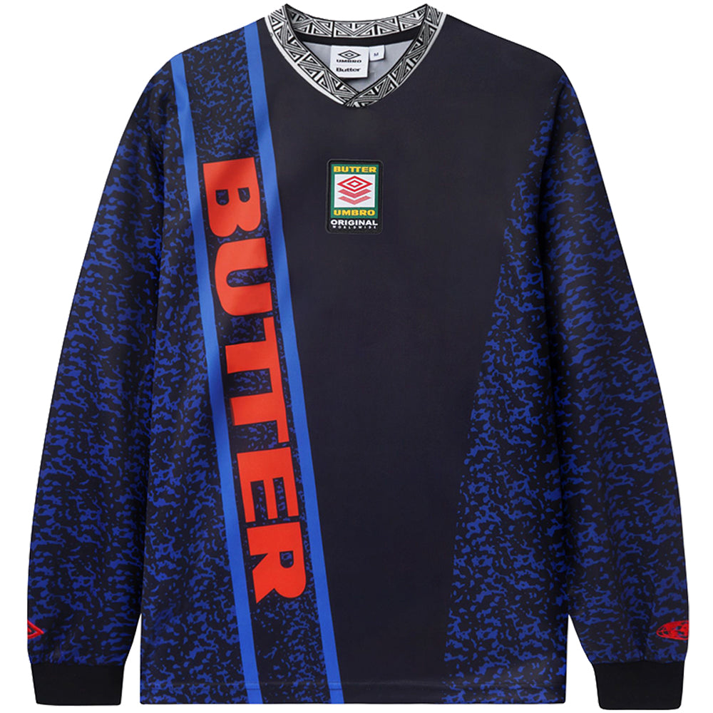 Butter Goods x Umbro Goalie L/S Jersey Black/Blue