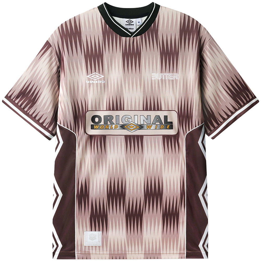 Butter Goods x Umbro Optical Jersey Brown/Taupe