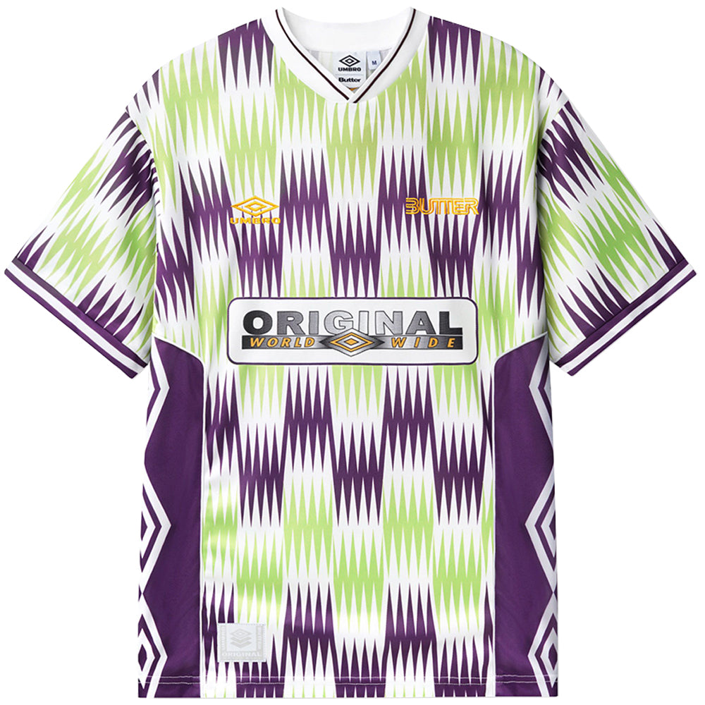 Butter Goods x Umbro Optical Jersey Grape/Volt