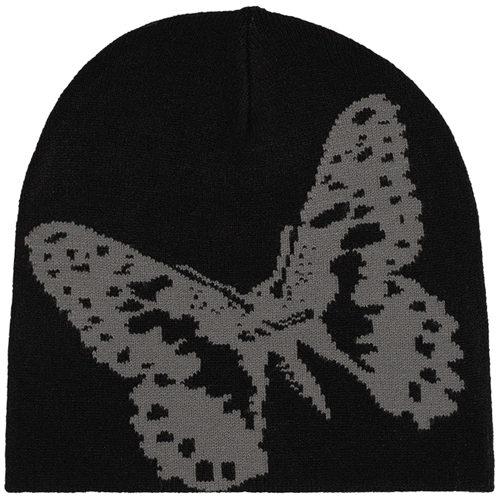 Bye Jeremy Butterfly Beanie Black