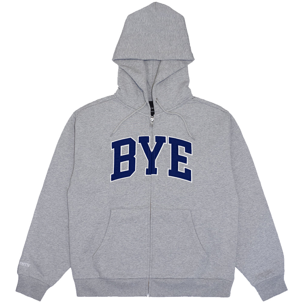 Bye Jeremy Bye Zip Hoodie Grey