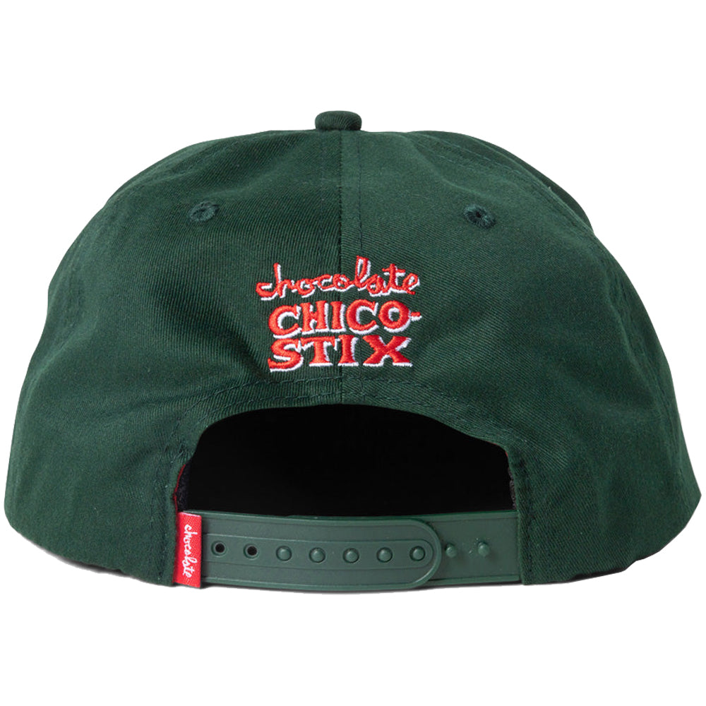 Chocolate Rooster 5 Panel Hat Forest Green