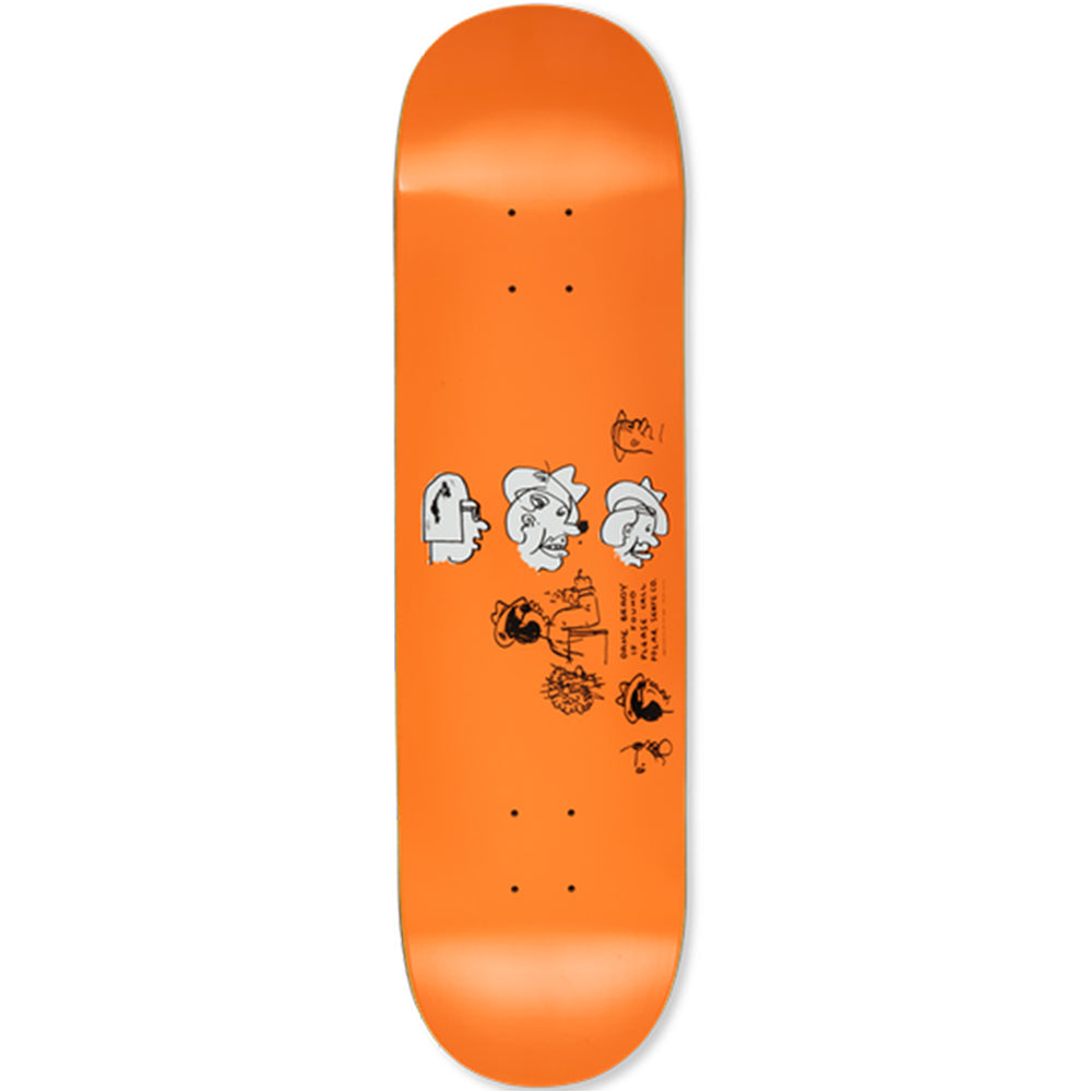 Polar Skate Co Dane Brady Mia Orange Skateboard Deck 8.5"