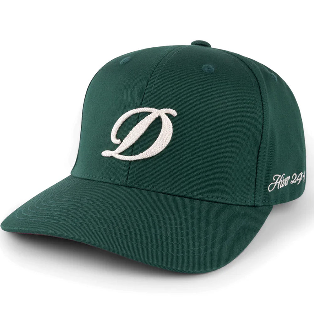 Dime MTL Cursive D Full Fit Cap Forest Green