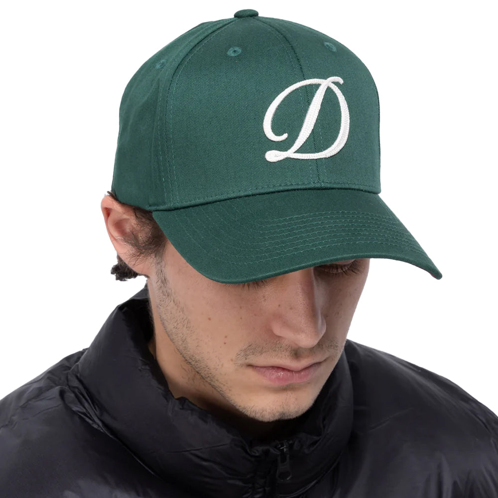 Dime MTL Cursive D Full Fit Cap Forest Green