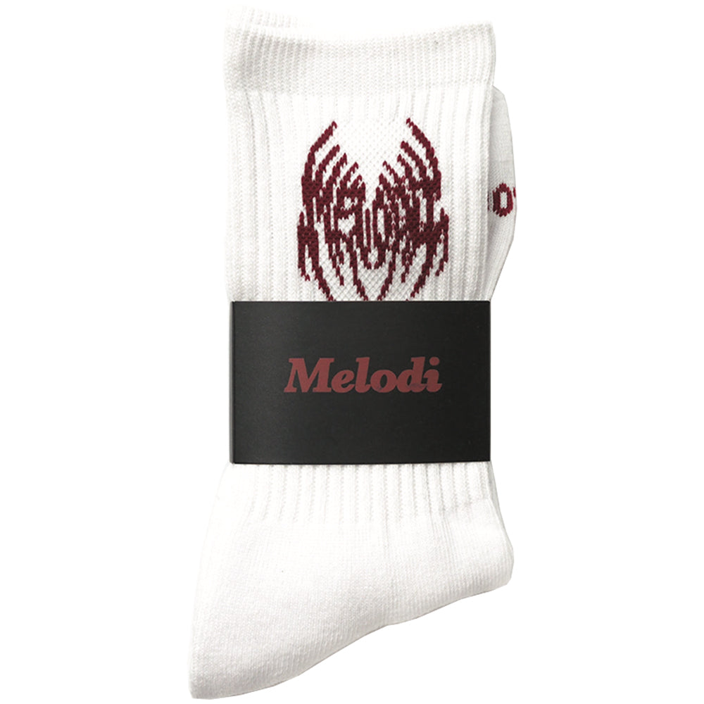 EC Melodi Logo Socks White/Red