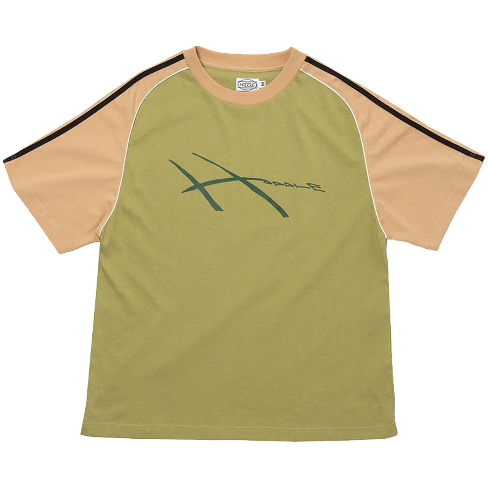 Hoddle Warped Jersey Tee Khaki