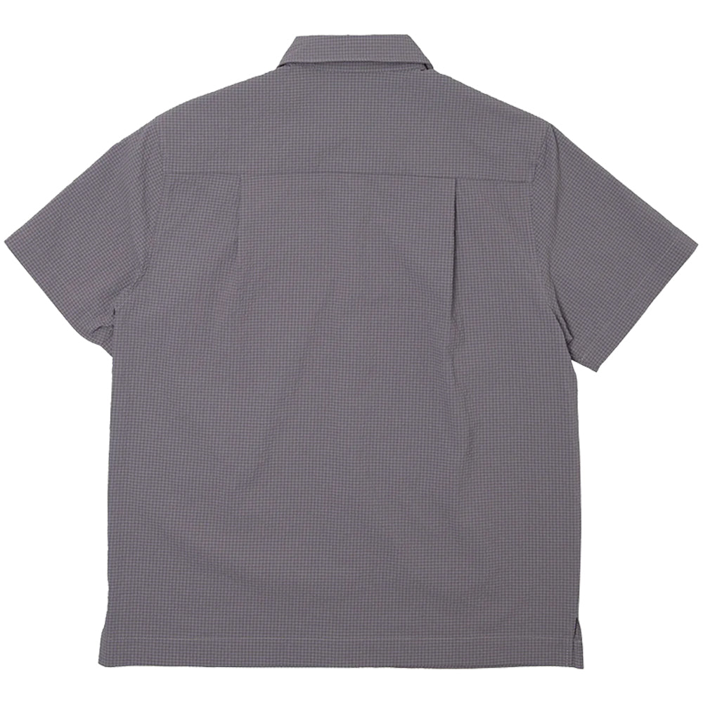 Hoddle Seersucker Short Sleeve Shirt Grey