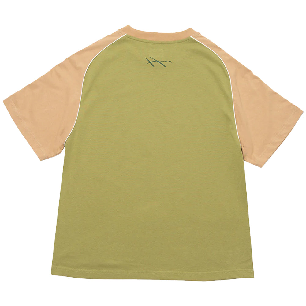 Hoddle Warped Jersey Tee Khaki