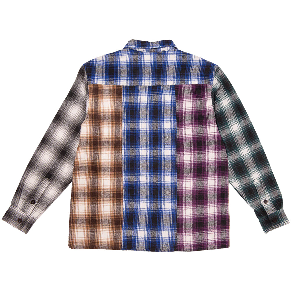 Hoddle Spectrum Flannel Shirt Orange/Blue/Purple