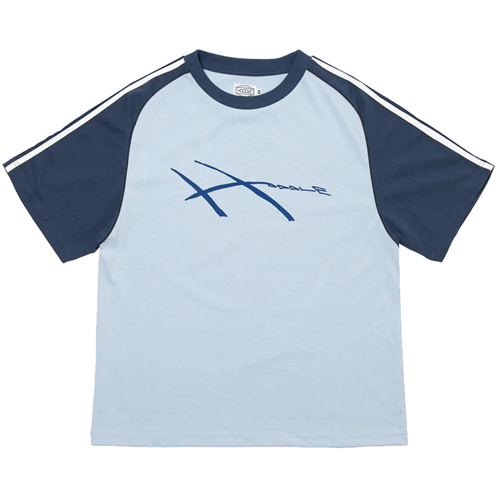 Hoddle Warped Jersey Tee Blue