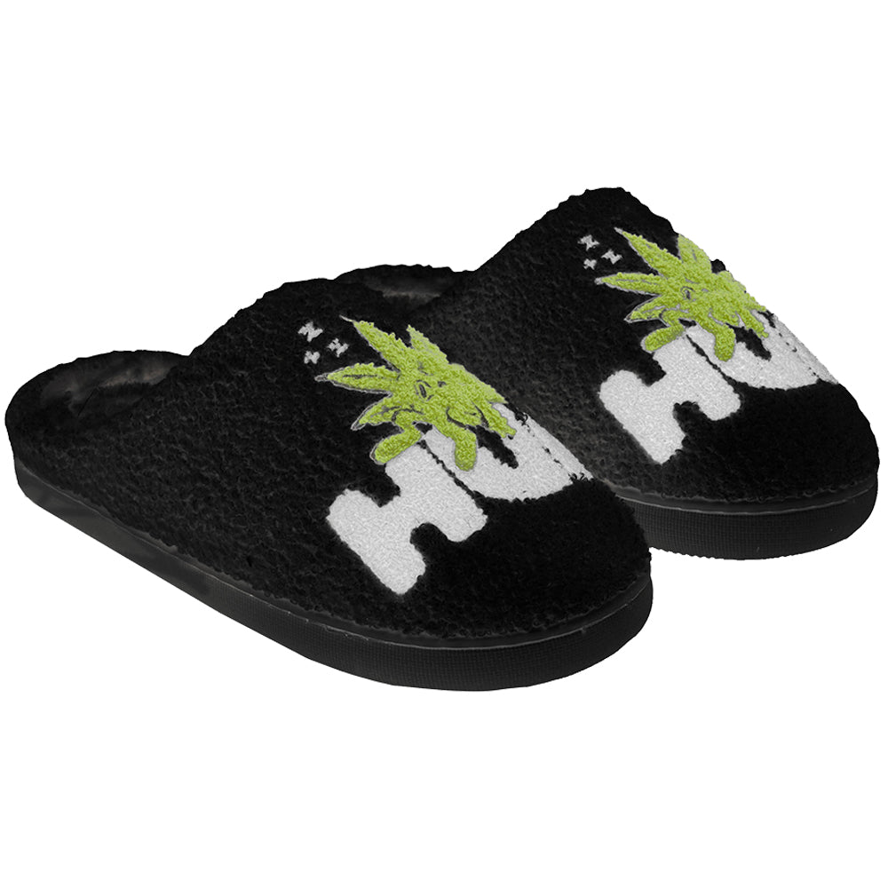 HUF Fuzzy Slipper Black