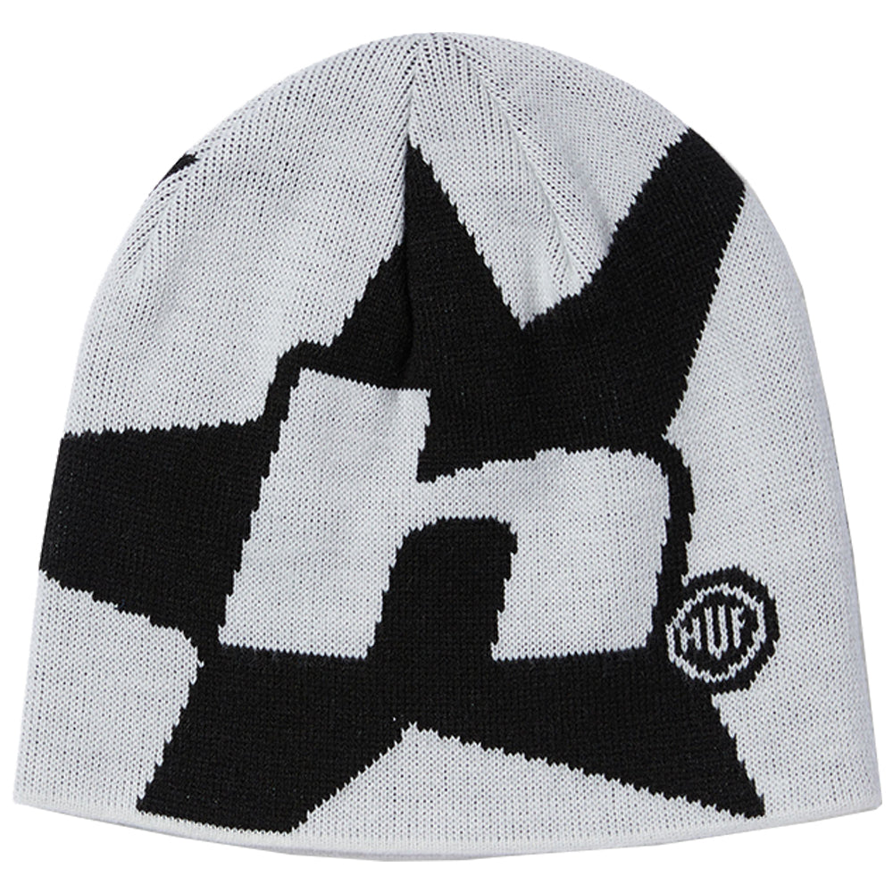 Huf H Star Skull Beanie White