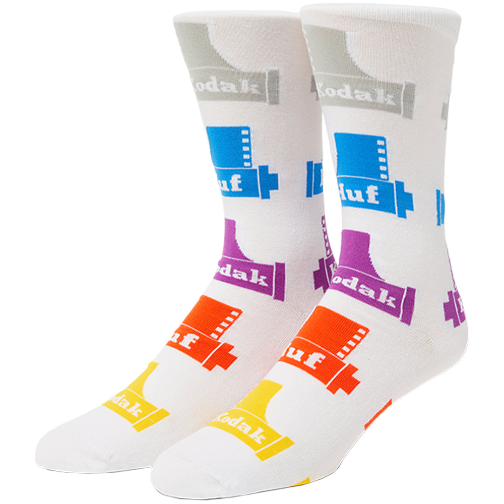 HUF x Kodak Crew Socks White