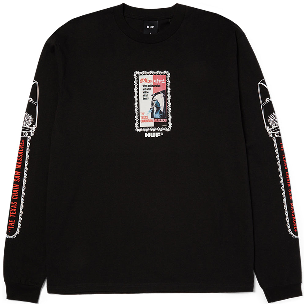 HUF x Texas Chainsaw Massacre Dual Chain Longsleeve Tee Black