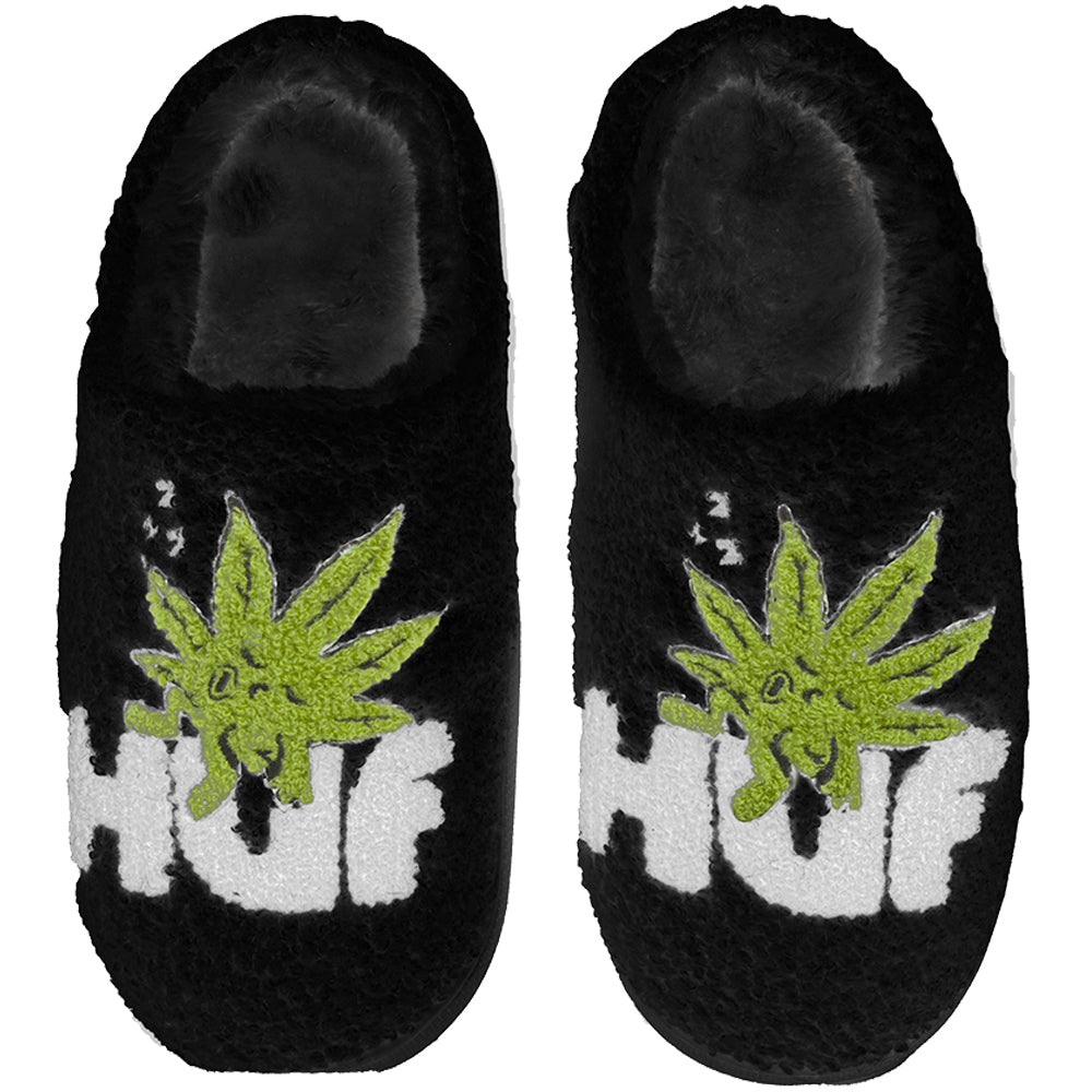 HUF Fuzzy Slipper Black