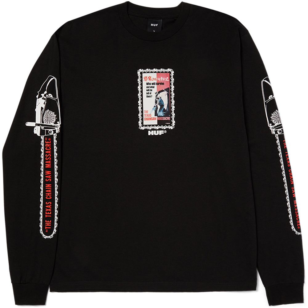 HUF x Texas Chainsaw Massacre Dual Chain Longsleeve Tee Black