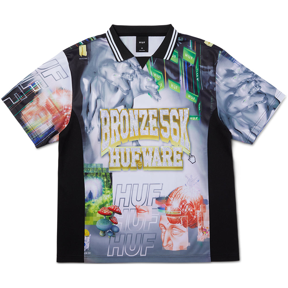 HUF x Bronze 56K Glitched Soccer Jersey Multi