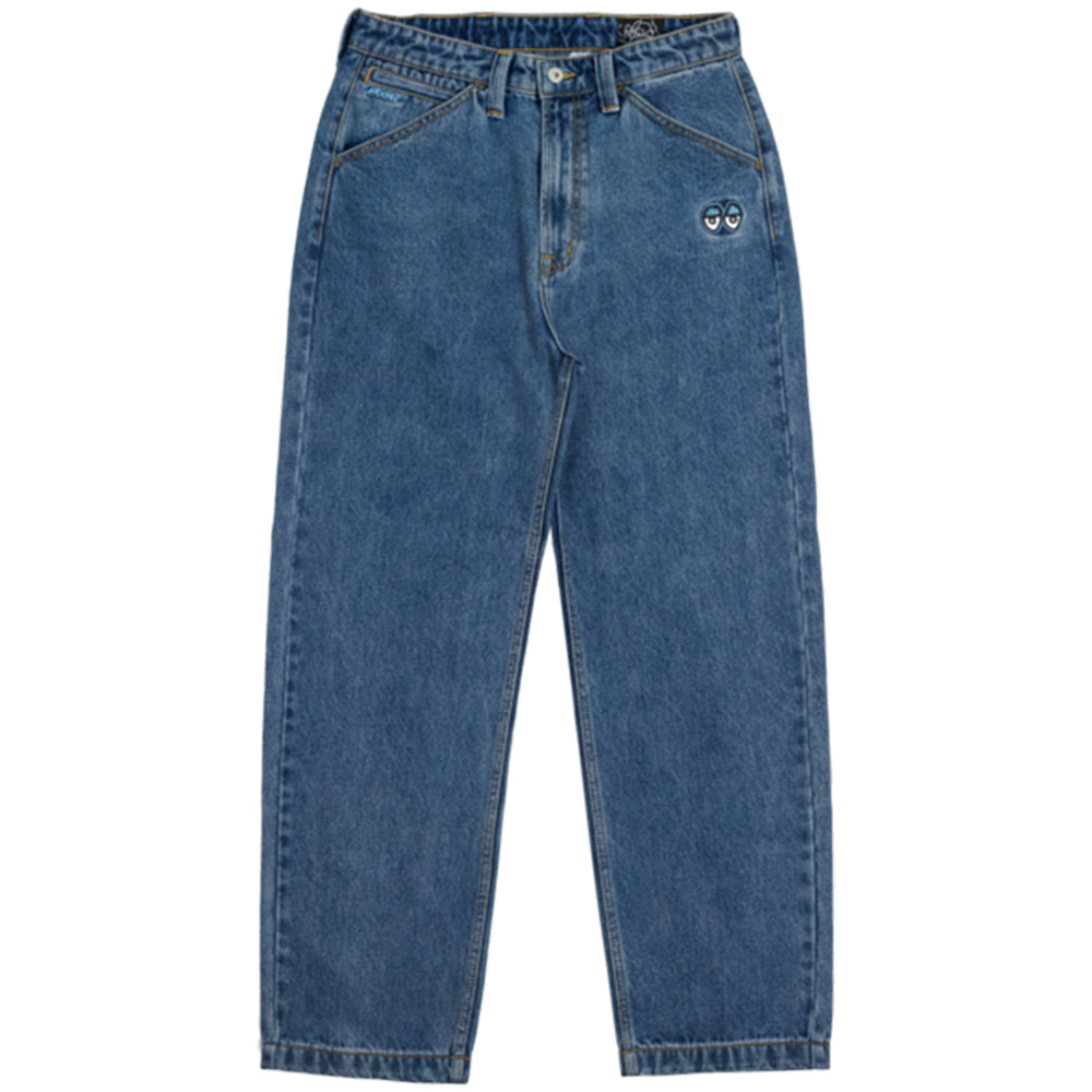 Krooked Eyes Denim Twill Pants Stone Wash