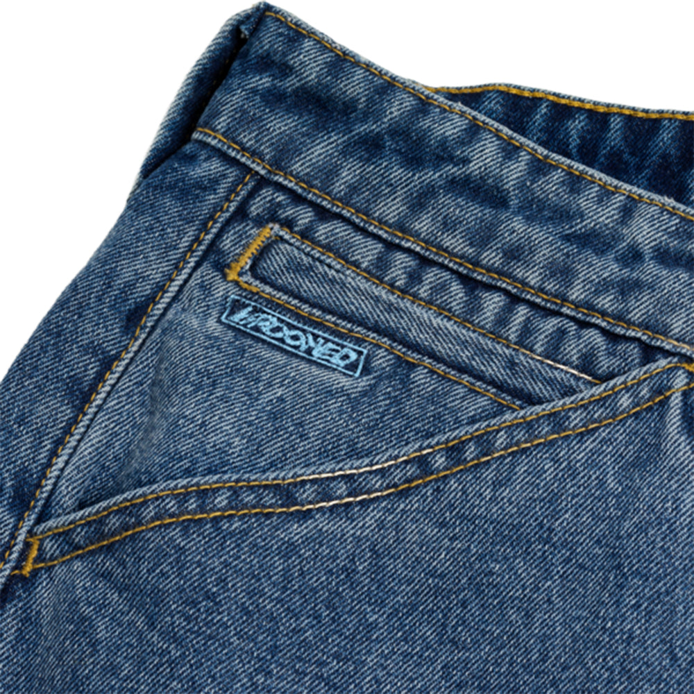 Krooked Eyes Denim Twill Pants Stone Wash